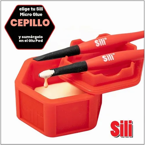 Vista 3 de Sili Kit de cepillos de pegamento con micro cepillos aplicadores de pegamento para madera y cápsula de almacenamiento