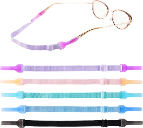 Vista 8 de Correa para gafas de sol para niños, sin cola, ajustable, cordones, soporte para gafas deportivas alrededor del cuello
