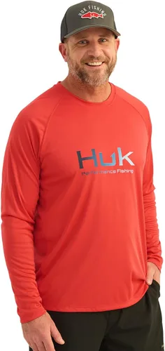 Vista 4 de HUK Camiseta de pesca de manga larga ventilada Pursuit para hombre (+30 UPF)
