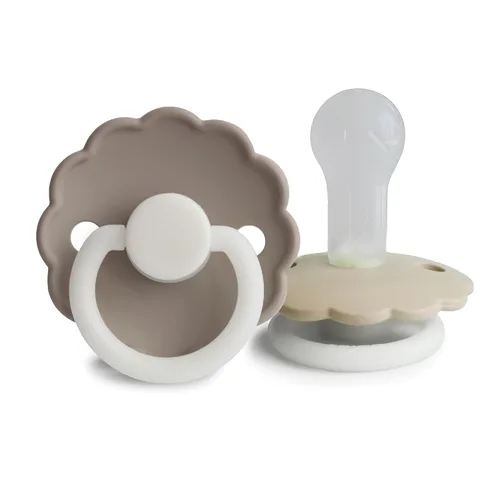 Vista 11 de FRIGG Daisy SilkySoft - Chupete de silicona para bebé, fabricado en Dinamarca, sin BPA (aurora/blanco brillante, 6-18 meses)