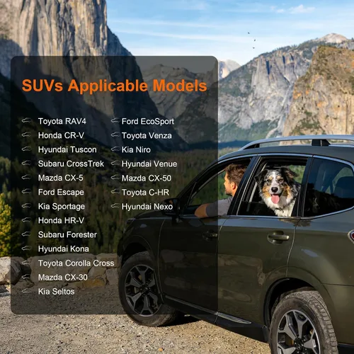 Vista 4 de Meginc Fundas de asiento de automóvil para SUV, funda impermeable para asiento trasero de perro resistente y antideslizante, fundas de asiento