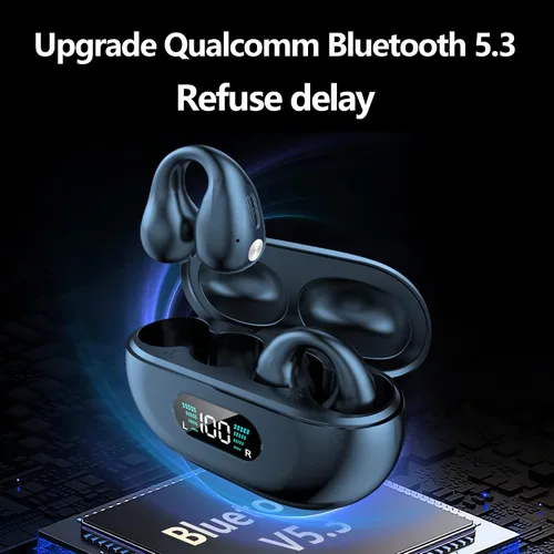 Vista 8 de Auriculares inalámbricos con clip para la oreja y conducción ósea, Bluetooth, 2023 nuevos mini auriculares abiertos Bluetooth inalámbricos