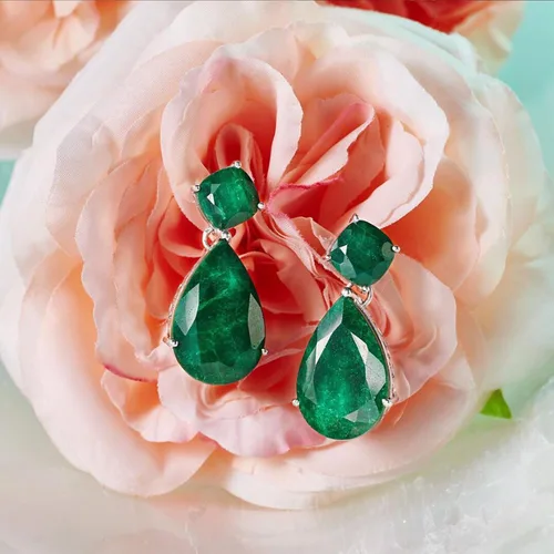 Vista 3 de Ross-Simons Precious Gemstone Drop Earrings in Sterling Silver