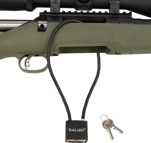 Vista 8 de Allen Cable Gun Lock para escopetas, rifles y pistolas (2 llaves)