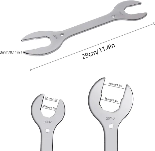 Vista 3 de Top-spring Llave inglesa 4 en 1 para auriculares de bicicleta, 30, 32, 36, 1.575 in, herramienta de eje central de desmontaje, herramienta