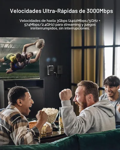 Vista 3 de BrosTrend AX3000 Gigabit WiFi Access Point for Home, Wall Plug & Easy Setup