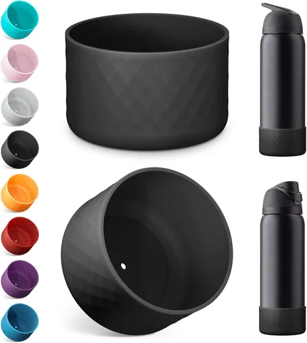Vista 10 de Airboat 2 botas de silicona para botella de agua Owala de 24 onzas, funda protectora antideslizante para botellas de acero inoxidable, aptas