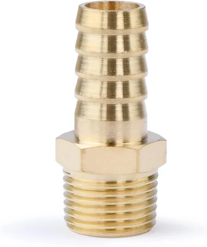 Vista 9 de U.S. Solid Accesorio de Manguera de Latón, Adaptador, Accesorios de Tubería Macho de Púa de 1/2" x 1/2" NPT