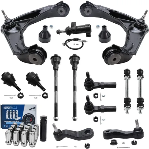 Vista 78 de Detroit Axle - Kit de suspensión frontal de 15 piezas para Jeep Grand Cherokee 99-04 1999 2000 2001 2002 2003 2004, brazos de control superior e