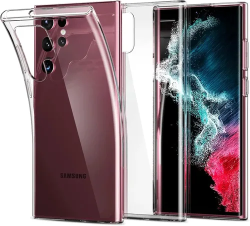 Vista 45 de Funda transparente para Samsung S23 5G, funda protectora de silicona transparente a prueba de golpes, funda protectora de TPU transparente
