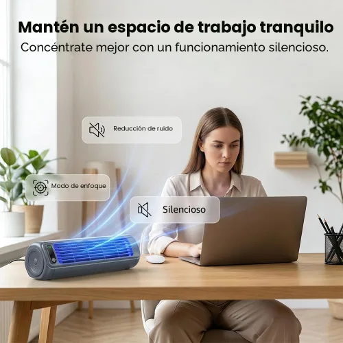 Vista 5 de Ventilador de refrigeración portátil silencioso con 3 velocidades, nuevos ventiladores de pie 2026 que soplan aire frío, aire acondicionado