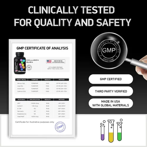 Vista 8 de Quemadura de colágeno múltiple para mujeres y hombres, 1,000 mg tipo I, II, III, V, X, péptidos de colágeno hidrolizados, ácido hialurónico