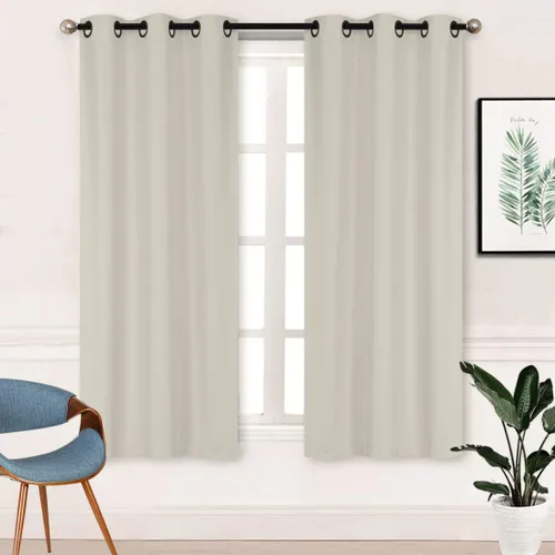 Vista 18 de Better Home Style 2 paneles de cortinas aisladas para cualquier ventana con ojales y ojales 100% opacos, color liso, 2 paneles de 36 pulgadas
