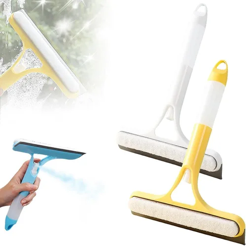 Vista 10 de 3 en 1 Rasqueta de Limpieza de Ventanas, Nueva Escobilla de Ventana 2025 con Spray para Vidrio de Ducha, Herramienta Limpiadora de Ventanas Azul