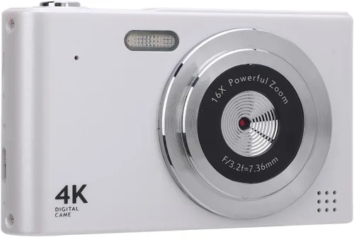 Vista 11 de Cámara digital, cámara de vlogging 4K 48MP, cámara digital de apuntar y disparar con flash, pantalla de 2.4 pulgadas, cámara pequeña compacta
