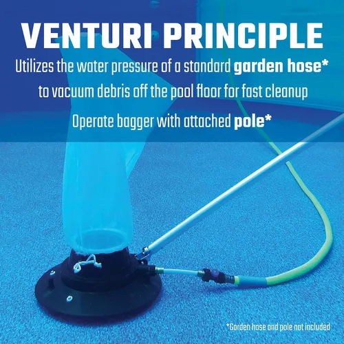 Vista 4 de Valterra Blue Devil B5115 Pro - Bolsa de hojas para piscina con accesorio para manguera de jardín
