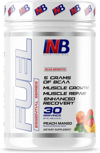 Vista 4 de BCAA en polvo, 0.18 oz de aminoácidos BCAA, bebida de recuperación después del entrenamiento para construcción muscular, recuperación y resistencia