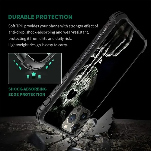 Vista 113 de Funda compatible con iPhone 15, diseño de elefantes africanos, diseño increíble a prueba de golpes, antiarañazos, carcasa trasera de policarbonato