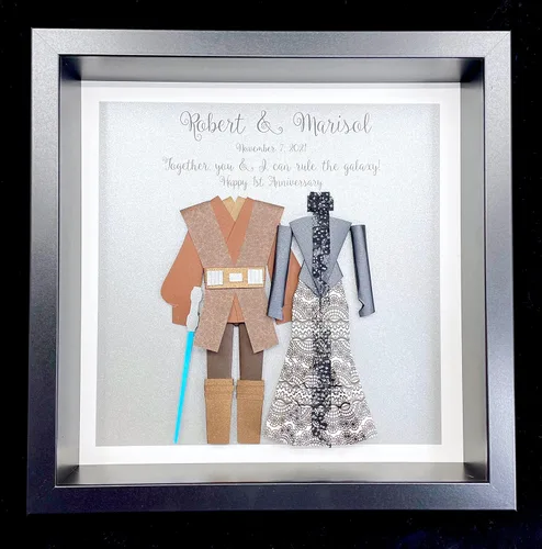 Vista 5 de Personalized Star Wars Padme and Anakin Wedding Gift Frame