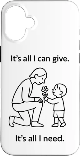 Vista 23 de Child Giving Flower to Parent Minimal Symbolic Love Design Case for iPhone 16