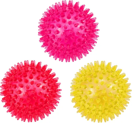 Vista 12 de petizer Paquete de 3 bolas chirriantes de juguete para perros de 2.5 pulgadas, bolas flotantes para perros, bolas de agua para perros, juguetes