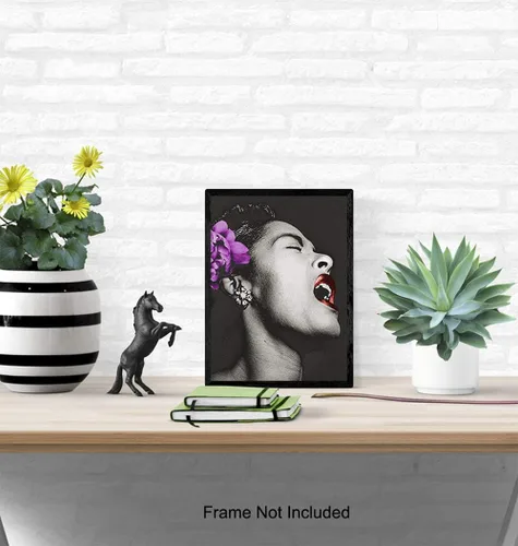 Vista 5 de Cartel de Billie Holiday - Arte de pared afroamericano - Decoración mural negra - Regalo para cantante, intérprete, historia negra - Arte de 8x10