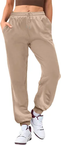 Vista 3 de Pantalones deportivos para mujer, con cordón en la parte inferior, cintura elástica, pantalones deportivos para gimnasio, atletismo, yoga