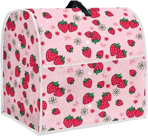 Vista 23 de UNICEU Protector de cubierta de batidora de soporte de cocina con estampado retro de mariposa de girasol, con mango superior, cubierta de polvo
