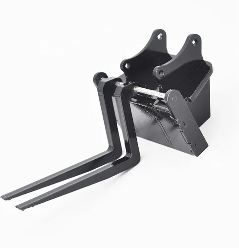 Vista 2 de Excavadora de metal completo Horquillas de palet Horquillas para Huina 550/580/592/593 RC Excavadora DIY Kit de modificación