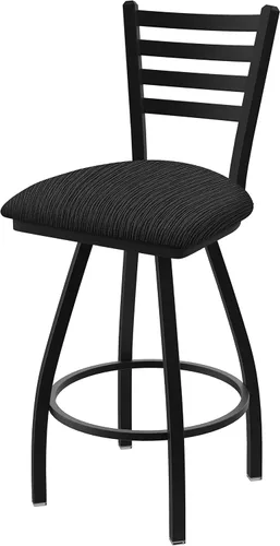 Vista 17 de XL 410 Jackie - Taburete giratorio de 25 pulgadas con acabado antiarrugas negro y asiento de vinilo negro