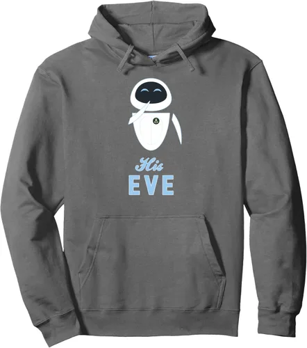 Vista 7 de Disney Pixar Wall-E San Valentín His Eve - Sudadera con capucha para parejas Negro