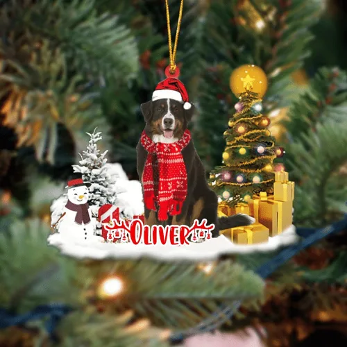 Vista 157 de NAZENTI Adorno personalizado de gato abisinio con árbol de pino, adorno de Navidad personalizado para perros amantes de las mascotas, colgante