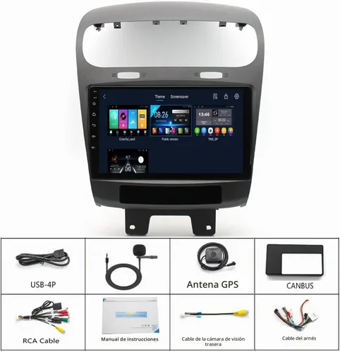 Vista 6 de Para Dodge Journey Radio Upgrade 2011-2019, pantalla táctil QLED estéreo, CPU de 8 núcleos, Carplay Android Auto listo, mantiene el control