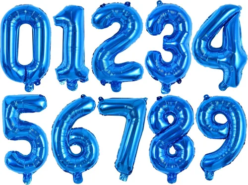 Vista 15 de TONIFUL Globos grandes de 50 pulgadas con números dorados del 0 al 9, globo digital grande de Mylar número 8 digital ocho para fiestas