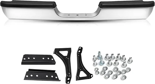 Vista 10 de SOCKIR Conjunto de parachoques de paso trasero con revestimiento antióxido Compatible con 2002-2008 Dodge Ram 1500 2003-2009 Ram 2500 3500 Pickup