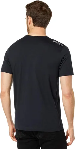 Vista 3 de BOSS Camiseta con cuello en V con logotipo pequeño para hombre marino