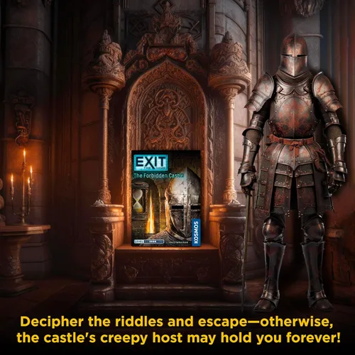 Vista 5 de Exit: The Forbidden Castle Exit: The Game - Un juego de Kosmos Experiencia de Escape Room en el hogar para familias de 1 a 4 jugadores, mayores