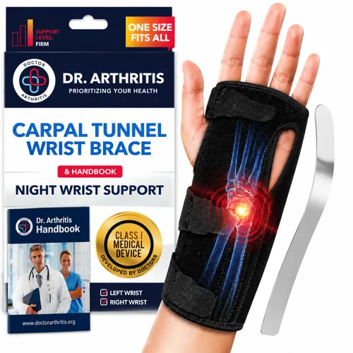 Vista 16 de Muñequera desarrollada por doctor, envolturas de muñeca para artritis del túnel carpiano, tendinitis, soporte de mano, ideal para fitness