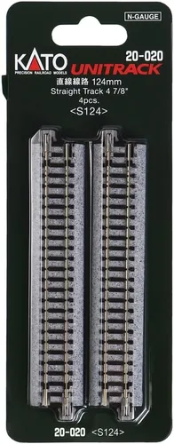 Vista 2 de Kato 20-020 N Unitrack 4.882 in 4 7/8 pista recta 4 piezas