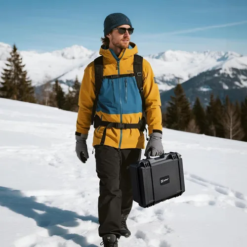 Vista 7 de Lykus Titan AM110 - Carcasa rígida impermeable para Potensic Atom 2 y PTD 1 RC, soporta hasta 7 baterías (solo funda)