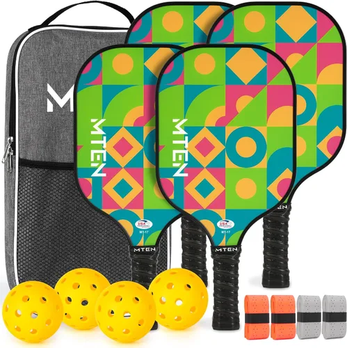 Vista 31 de Pickleball Paddles Set of 2 or 4, or Single Paddle – USAPA Approved Fiberglass Surface Pickleball Rackets Set for Men & Women