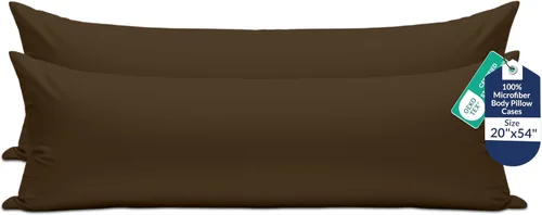 Vista 19 de Royale Linens Paquete de 2 fundas de almohada de tamaño estándar de 20 x 26 pulgadas, microfibra cepillada, fundas de almohada de cama, resistentes