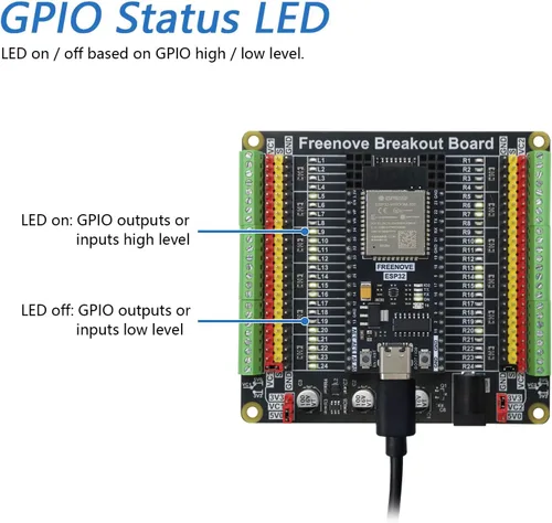 Vista 4 de Freenove Placa de Expansión Universal Compatible con Arduino Nano Micro Raspberry Pi Pico 1 2 W ESP32 ESP8266, Escudo de Bloque de Terminales HAT