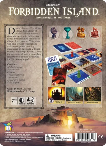 Vista 3 de Gamewright - Isla Prohibida - Juego de mesa de estrategia de supervivencia cooperativa, 2-4 jugadores