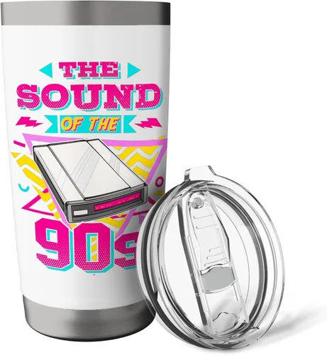 Vista 5 de 90s Nostalgia Retro 90s Dial Up Internet Vintage Stainless Steel Insulated Tumbler