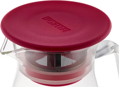 Vista 3 de FORLIFE Jarra de té helado Mist para preparación en frío, 34 onzas, fucsia