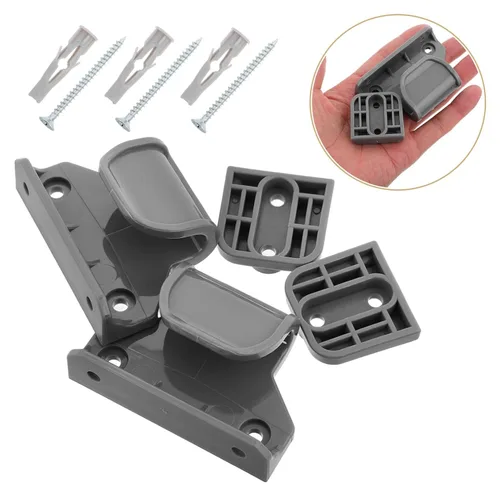 Vista 8 de Vaguelly Kit de piezas de repuesto de puerta retráctil con accesorios de montaje en pared completa, extensiones de puerta de seguridad de plástico