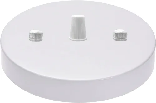 Vista 3 de ECUDIS Kit de toldo de luz colgante, placa de cubierta de lámpara de techo de 4.7 pulgadas con accesorios de montaje para candelabro, toldo de Blanco