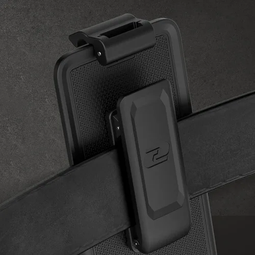 Vista 7 de Encased Funda con clip para cinturón de Samsung Galaxy S22 Plus, parte trasera transparente diseñada para Samsung Galaxy S22 Plus, funda protectora