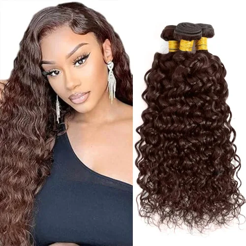 Vista 158 de Color 30 paquetes de cabello humano marrón onda del cuerpo paquetes 8 10 12 pulgadas brasileño virgen Remy extensiones de cabello humano doble trama